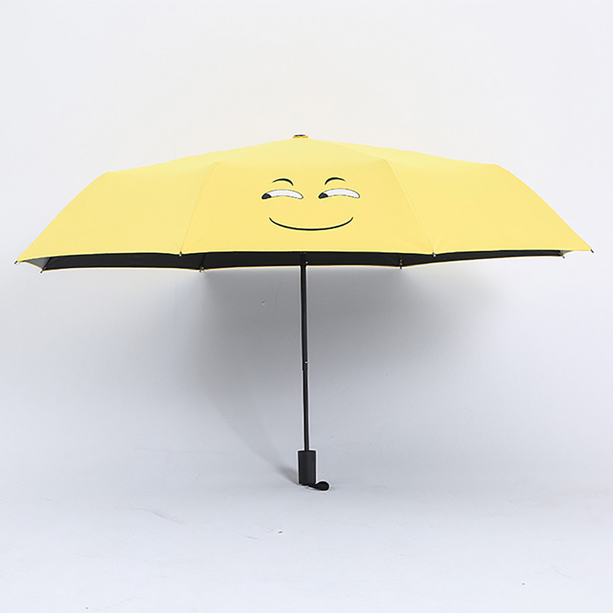 雨伞女韩国小清新晴雨两用遮阳伞学生防晒折叠黑胶晴雨伞表情简约