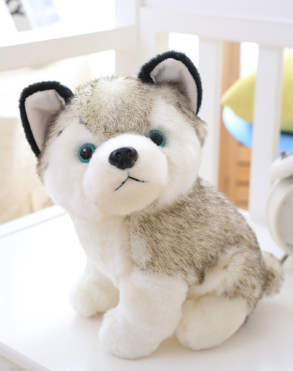 经典坐姿哈士奇毛绒玩具公仔节日礼物娃娃玩偶-28cm