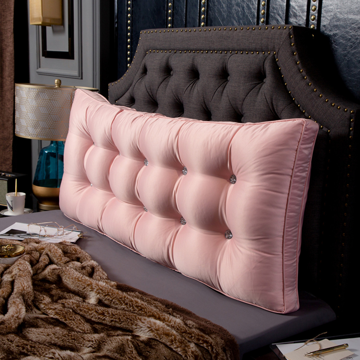 床上靠垫大靠背双人长靠枕床头套软包沙发腰靠背护腰垫可拆洗单人