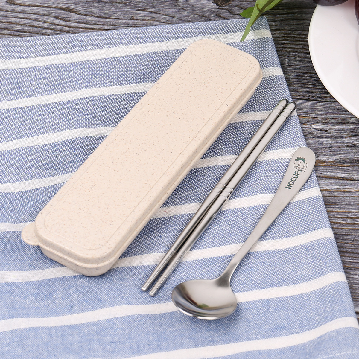 304不锈钢筷子叉子勺子组合环保便携餐具套装外出自带餐具两件套三