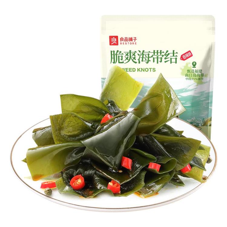 良品铺子 【任选】脆爽海带结150g*2袋香辣海带丝休闲零食