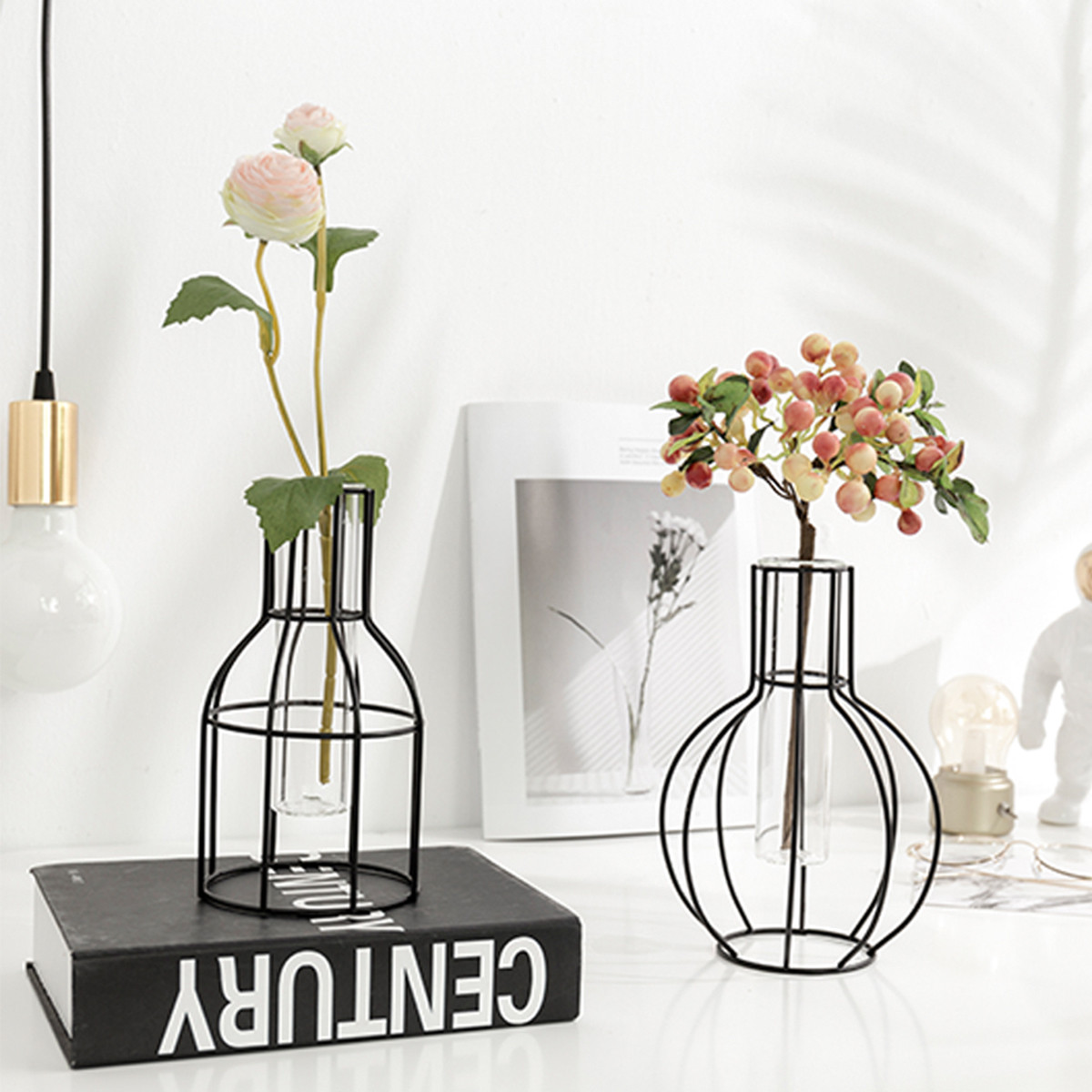 北欧风家居客厅玻璃试管花瓶书桌办公桌软装饰品摆件卧室摆设创意