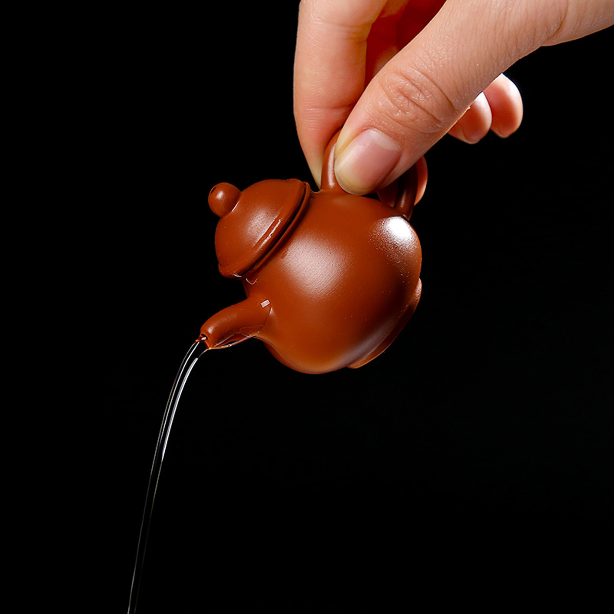 迷你小紫砂壶茶宠袖珍小茶壶宜兴指尖壶倒立西施壶茶具摆件