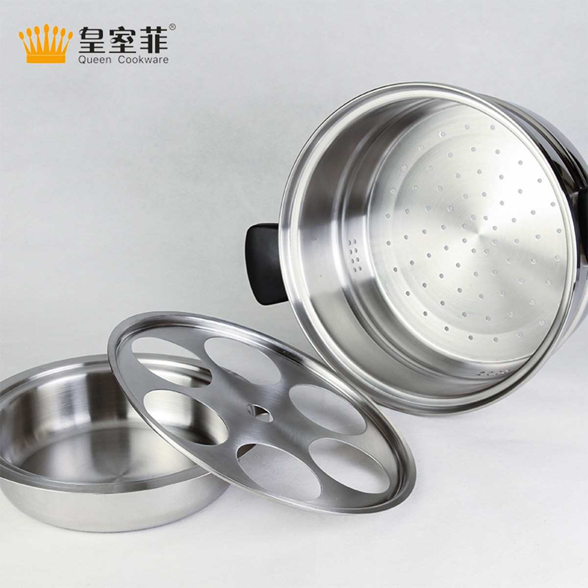 安利款皇后锅十一多件套装锅304不锈钢汤蒸锅 煤气电磁炉锅具