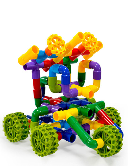 儿童水管道积木拼装玩具益智力开发塑料拼插幼儿园男生宝宝男孩子