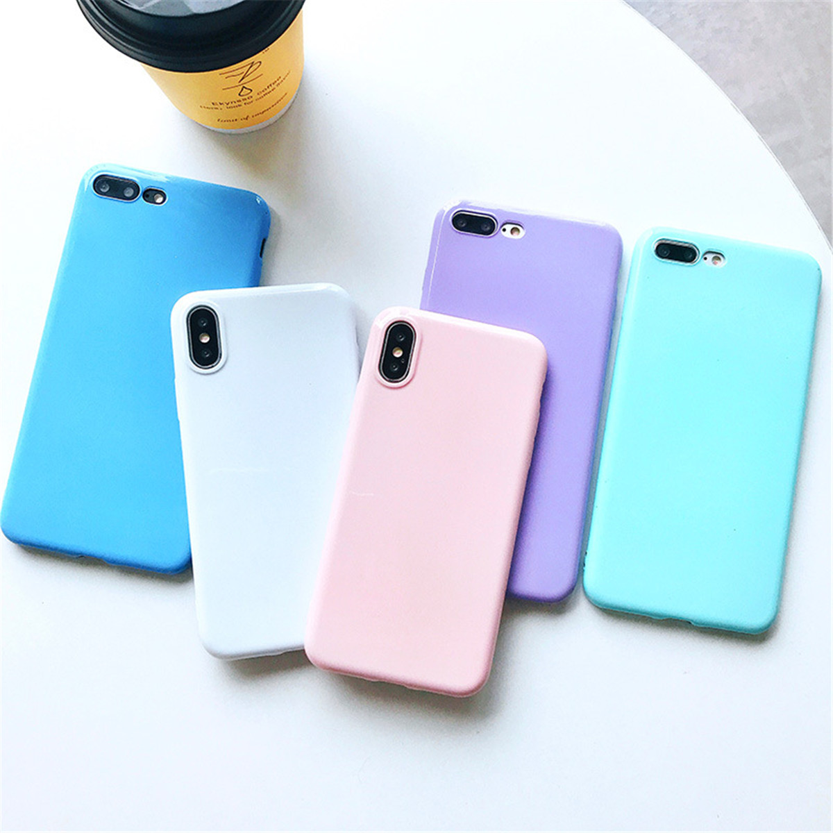 新款纯色tpu软硅胶小米8手机壳女款保护套闪粉潮