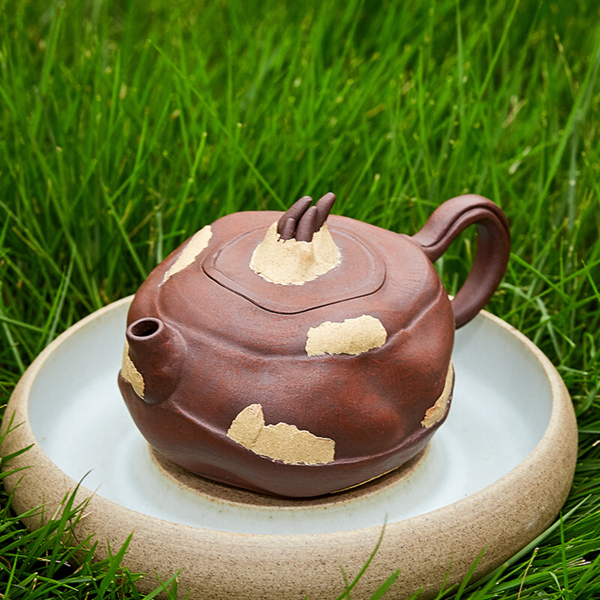 尊壶 宜兴原矿名家手工紫砂壶茶具双色荸荠茶壶掌柜徐克亮作品