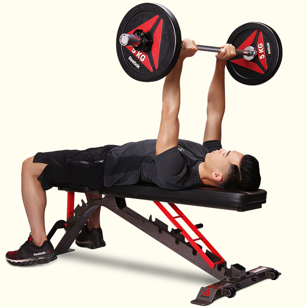 锐步多功能哑铃凳健身房仰卧起坐腹肌健身器材哑铃凳家用卧推椅