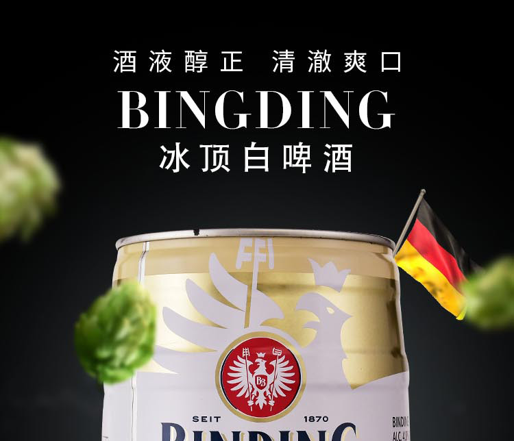 德国进口 冰顶白啤酒5l