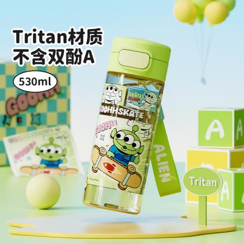 迪士尼 儿童水杯小学生上学专用男女孩夏季水杯tritan材质直饮杯运动水杯 图片 1