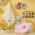 猫和老鼠 TomandJerry猫和老鼠卡通刺绣家用珊瑚绒毛巾干发帽学生宿舍擦脸 图片 2