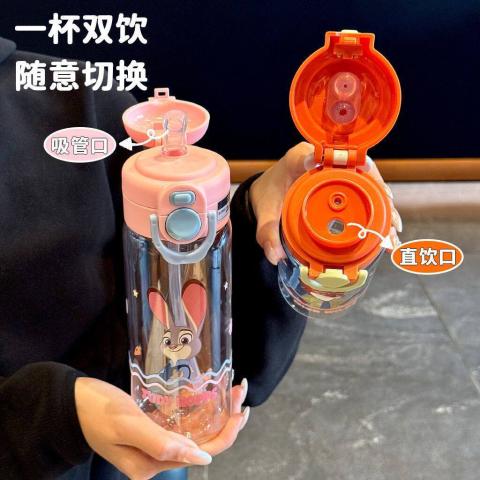 迪士尼 疯狂动物城联名水杯女高颜值夏季太空杯学生上学专用吸管杯 图片 6