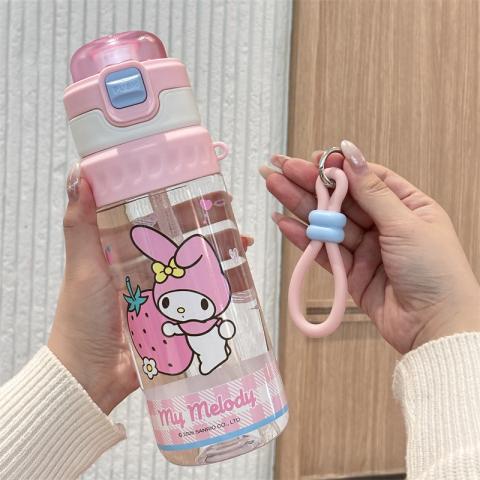 HELLOKITTY [清凉夏季]26新款三丽鸥正版授权大容量儿童水杯学生上学喷雾杯子 图片 5
