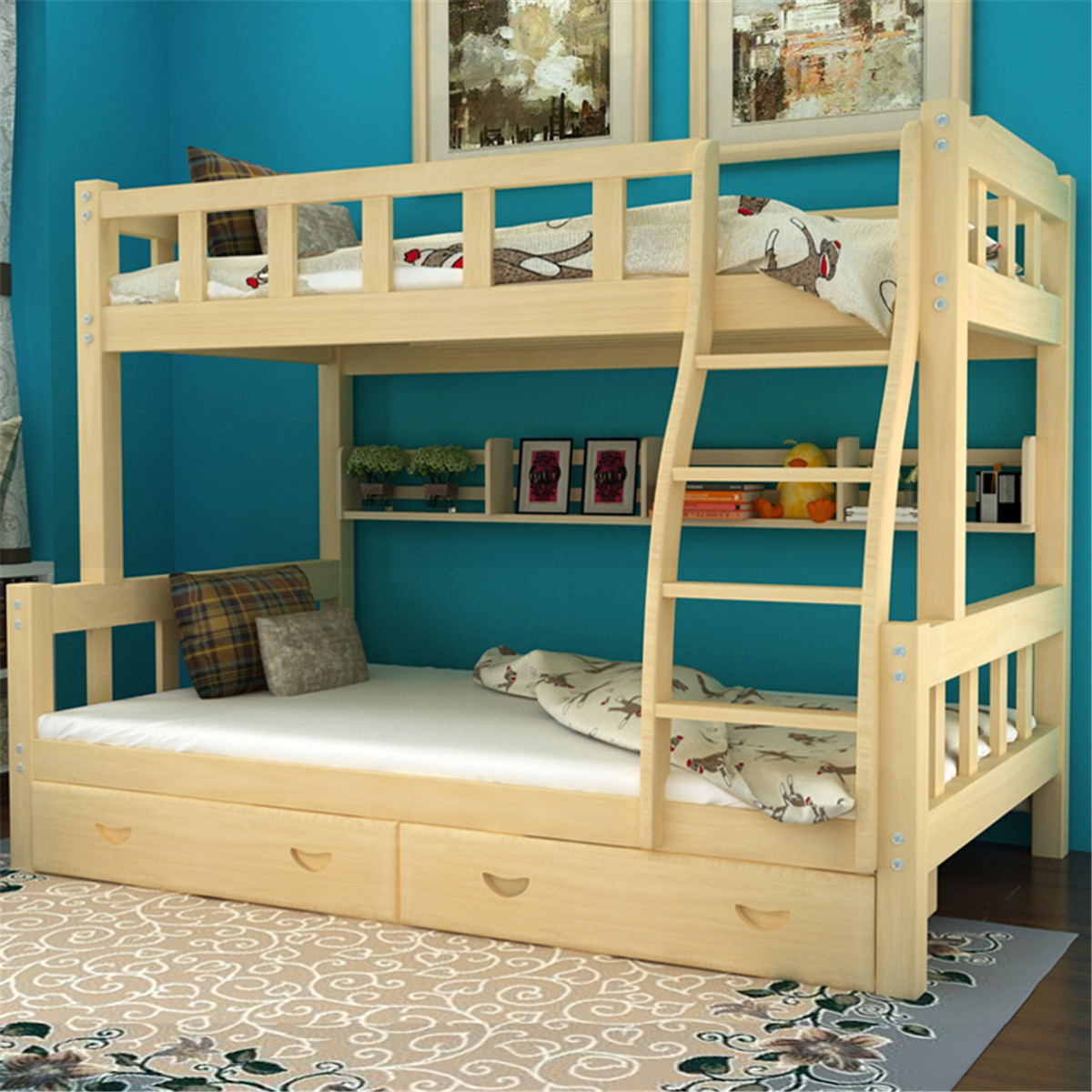 实木高低床上下床成人床分体床子母床双层床儿童床母子床d