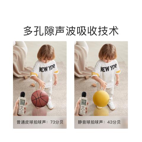 bc babycare 【静音球】拍拍球儿童无声篮球弹力训练宝宝小皮球玩具 图片 3