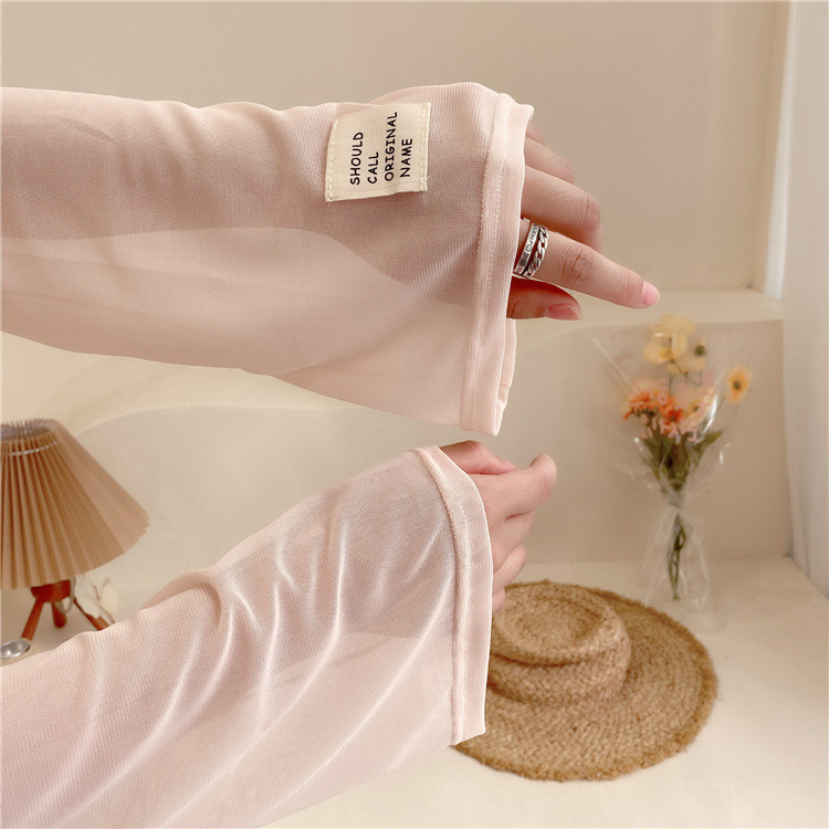 夏季防晒袖套女宽松冰袖户外出游清凉蕾丝冰袖薄款防紫外线冰袖套