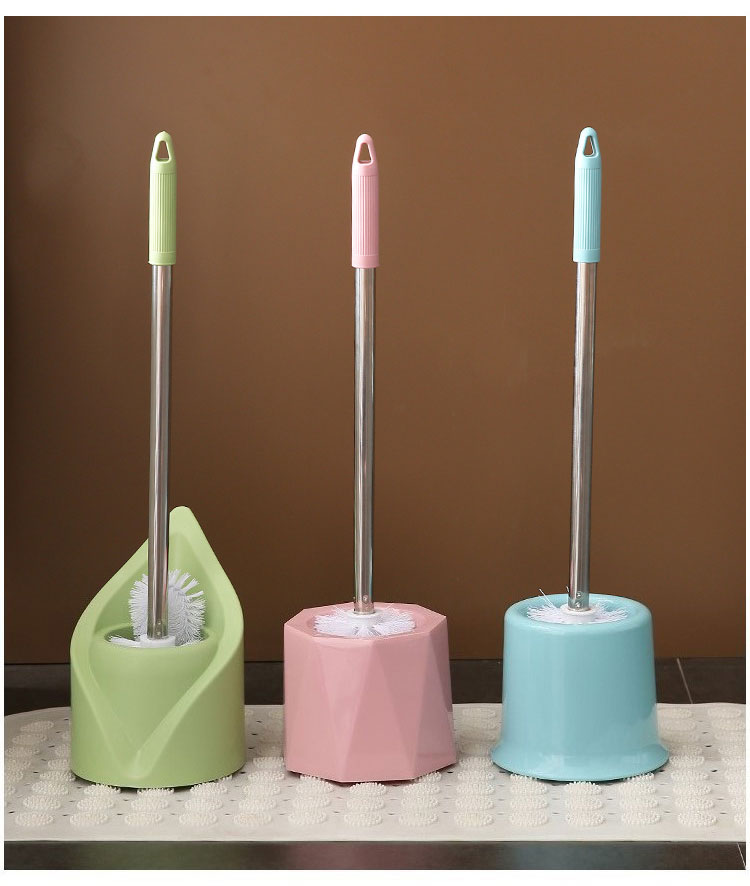 创意款马桶刷不锈钢长柄清洁刷落地带底座马桶刷家用厕所马桶刷子