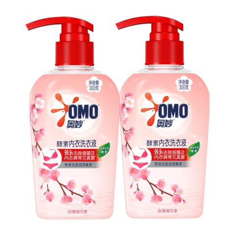 奥妙 【真菌血渍说拜拜】奥妙酵素内衣洗衣液除菌去异味300G*2瓶 图片 8