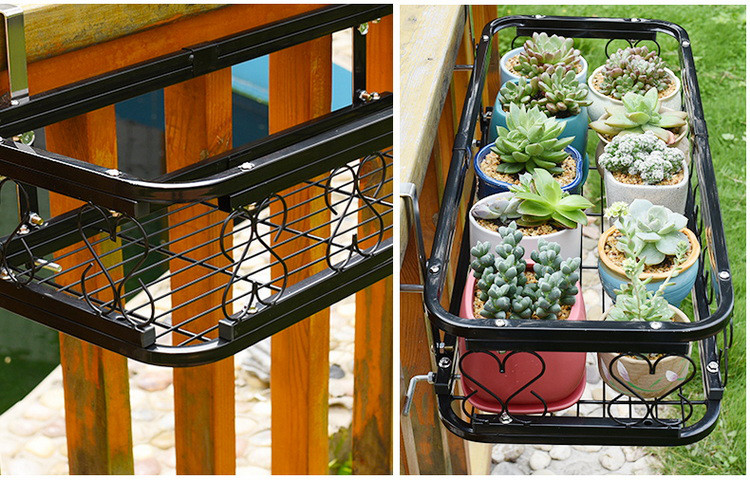 不锈钢窗台花架室内置物架窗沿悬挂式花盆挂架阳台栏杆多肉花架