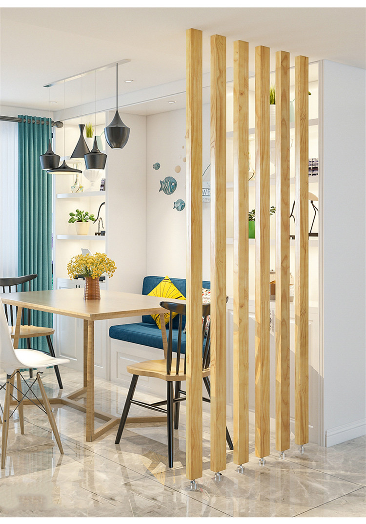木条隔断进门实木屏风背景墙日式玄关置物架隔断柜欧式简约木装饰