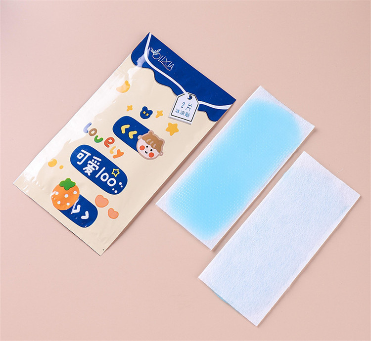 夏天降温神器冰凉贴2片装 制冷冰贴学生避暑提神儿童退烧清凉贴