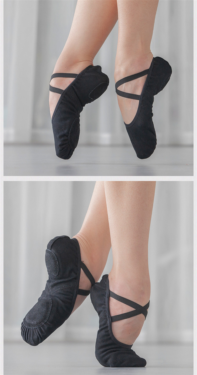 全弹力布舞蹈鞋女士学生练功鞋成人软底芭蕾鞋儿童跳舞鞋