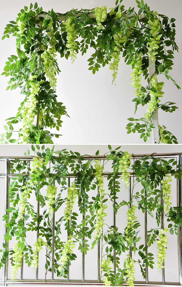 仿真紫藤花假花藤条装饰吊顶吊花塑料花串藤蔓空调管道遮挡缠绕x