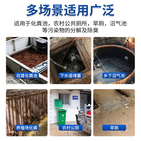 瓷露 化粪池溶解剂粪便大便分解剂下水道旱厕微生物融化除臭降解剂疏通 图片 3