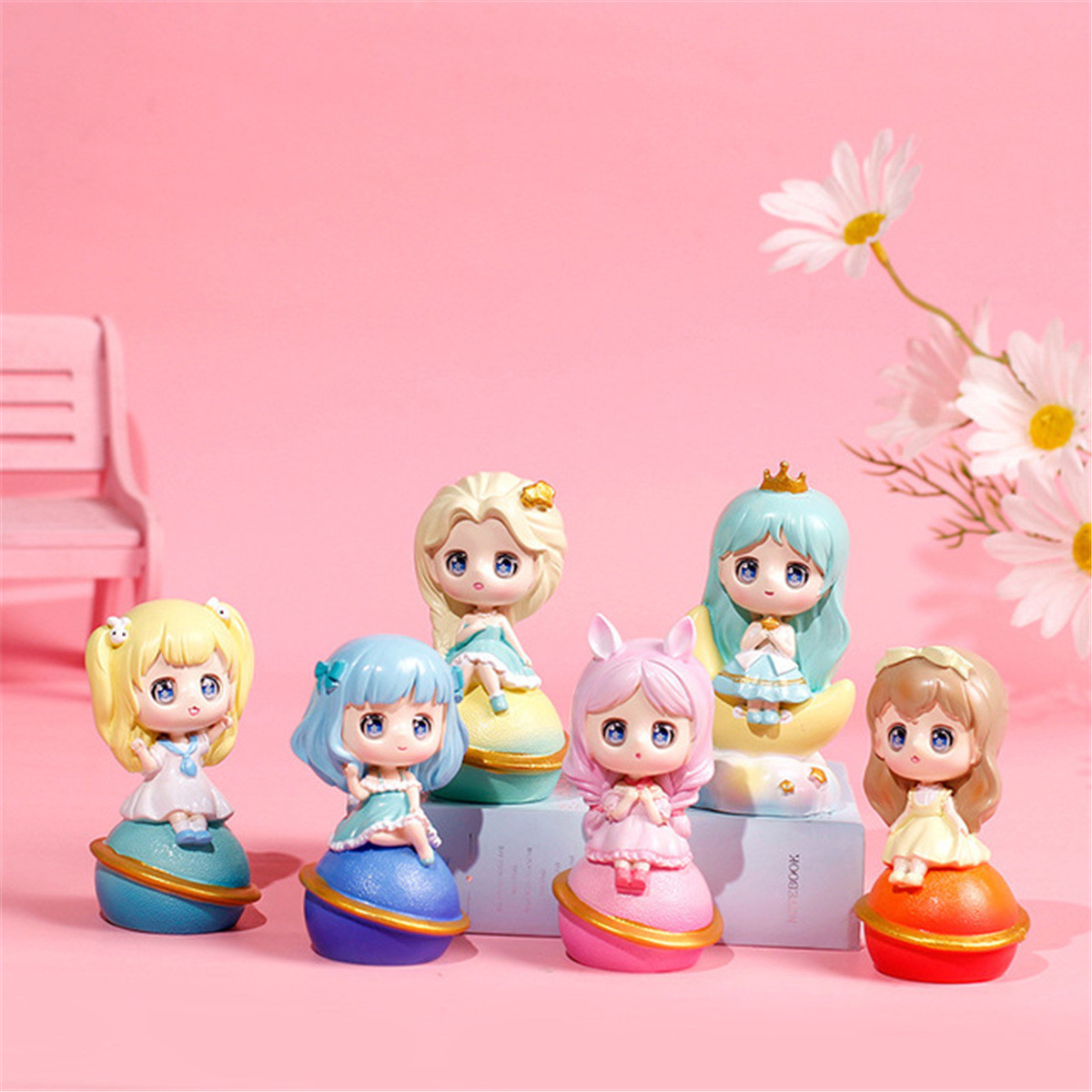 星空恋语可爱女孩盲盒创意树脂摆件房间装饰卡通手办生日礼物