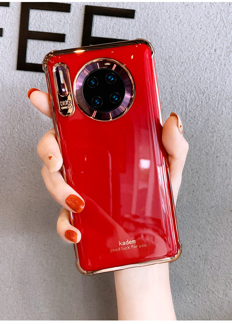 适用转音华为mate20pro手机壳防摔女mate20粉色电镀手机保护套