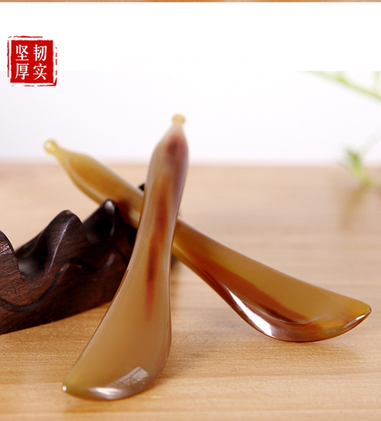 厚实拨筋棒牛角按摩点穴棒眼部脸部面部刮痧板眼部专用女