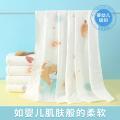 洁丽雅 1条装纯棉儿童纱布浴巾宝宝家用柔软吸水婴儿包被精梳棉纱布浴巾 图片 3