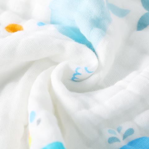 洁丽雅 【5条】婴儿纯棉六层纱布口水巾宝宝毛巾洗脸巾多用小方巾 图片 8