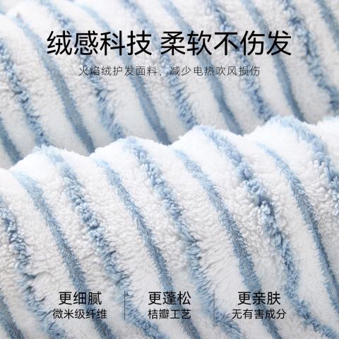 洁丽雅 【火山绒】干发帽女抗菌强吸水易干发巾擦头发干发浴帽洗头包头巾 图片 9