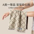 洁丽雅 精梳新疆棉毛巾厚款吸水不易掉毛家用菱形格面巾全棉柔软洗脸巾 图片 3