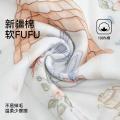 洁丽雅 纯棉纱布毛浴巾不易掉毛新疆棉童巾吸湿透气卡通印花柔软洗脸巾 图片 5