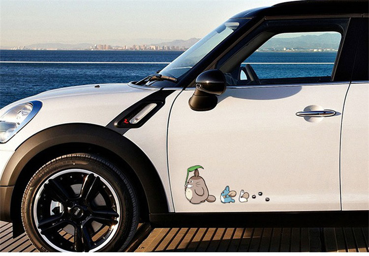 汽车个性可爱装饰动漫卡通龙猫车贴电瓶电动车小龟王车贴纸划痕贴