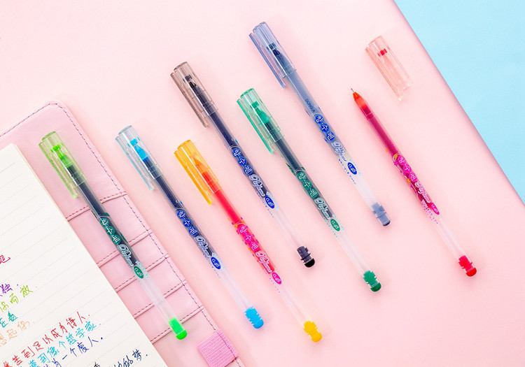 香味笔啫喱笔中性笔绘图绘画0.48mm学生签字笔针管笔黑蓝红紫彩色