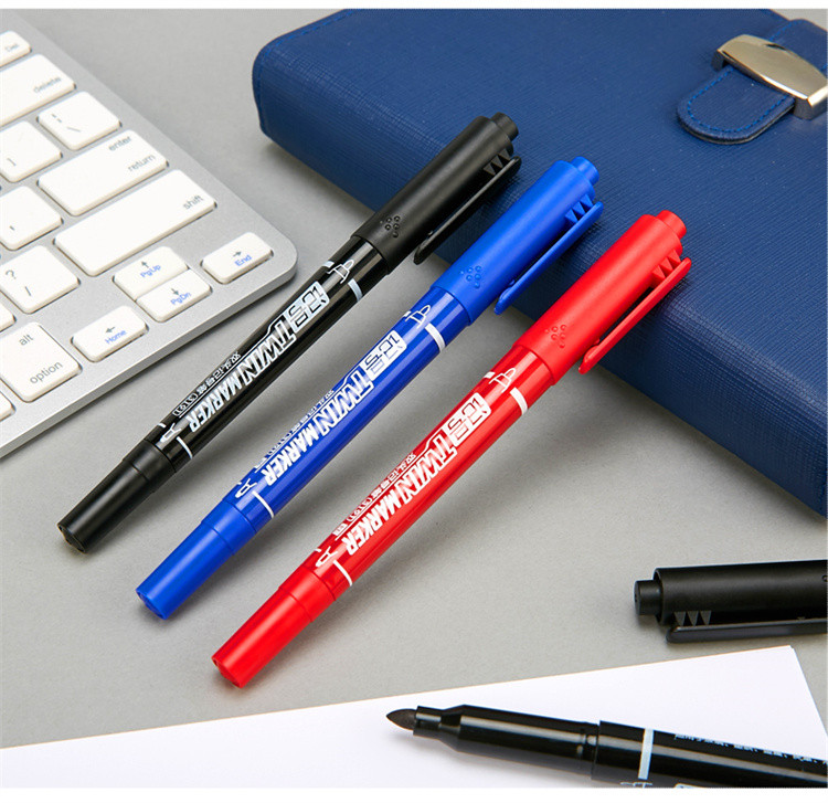 爱好速干粗细双头油性记号笔绘画勾线笔教学办公培训白板笔