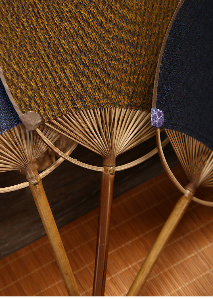 土布面竹蒲扇团扇竹芭蕉扇仿古典夏季圆文手老工艺古典纸扇子