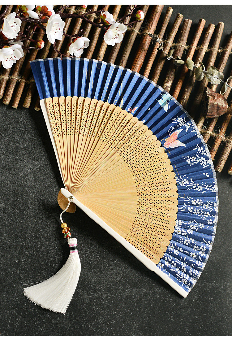 古风扇子折扇女式汉服复古风素雅和风百搭风格礼物摄影表演装饰