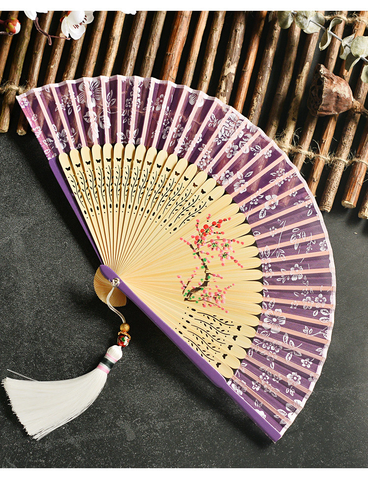 古风扇子折扇女式汉服复古风素雅和风百搭风格礼物摄影表演装饰