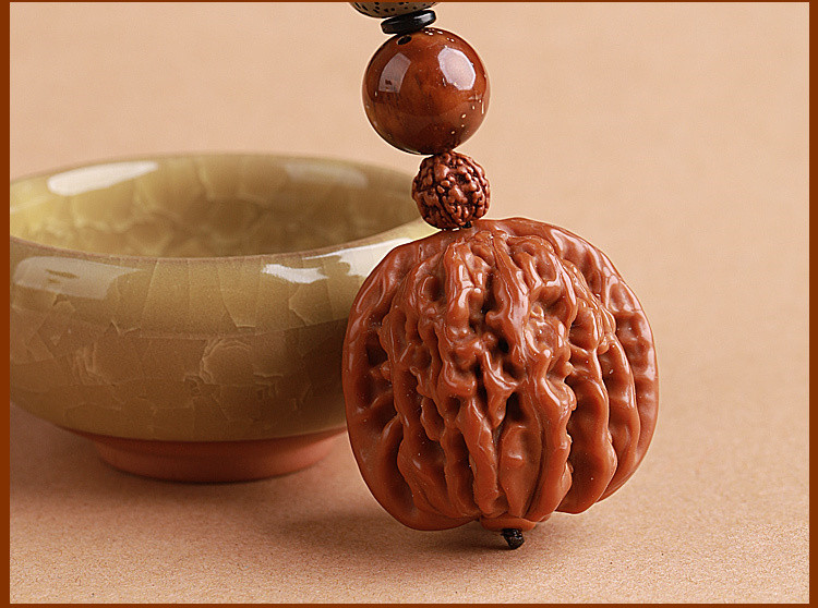 文玩核桃汽车钥匙扣挂件男创意鼠礼品羊角珠情侣包挂饰