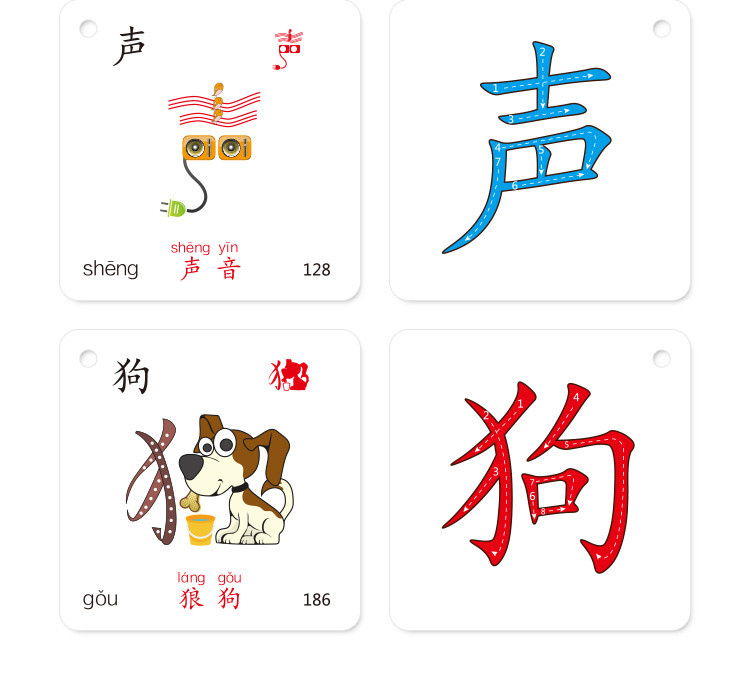 幼儿宝宝早教看图识字卡片儿童0-3-6岁学龄前象形认字全脑记忆卡