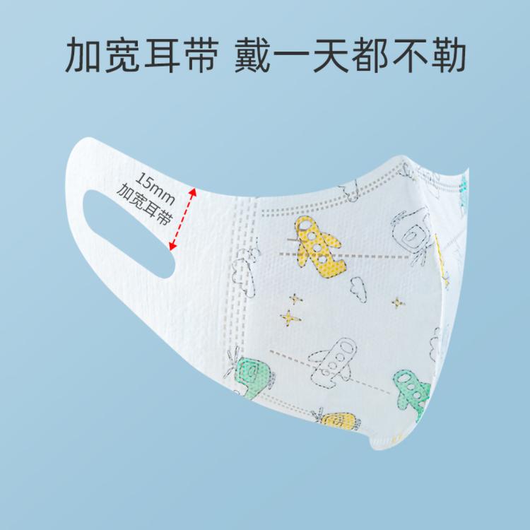 贝肽斯 【一次性婴幼儿儿童口罩3-6岁】宝宝专用独立包装宽耳挂不勒耳