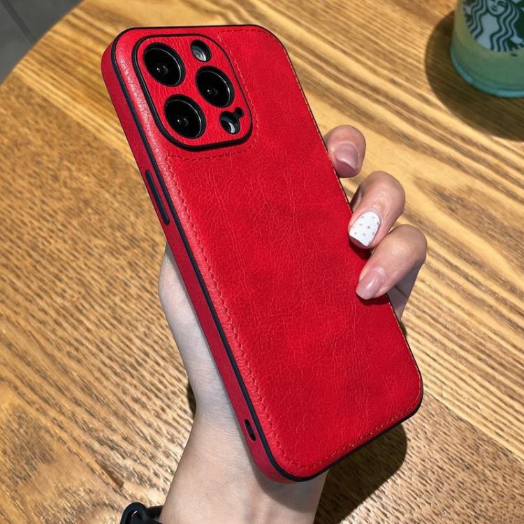 CYKE 皮革适用苹果15ProMax皮纹手机壳16Promax商务iPhone14/13保护套 图 5