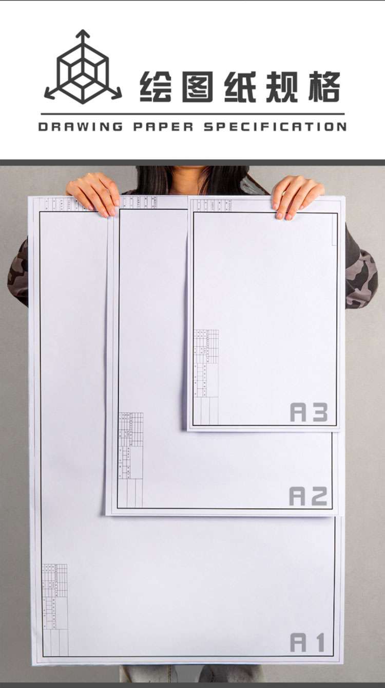 a2图纸竖着画边框尺寸图片