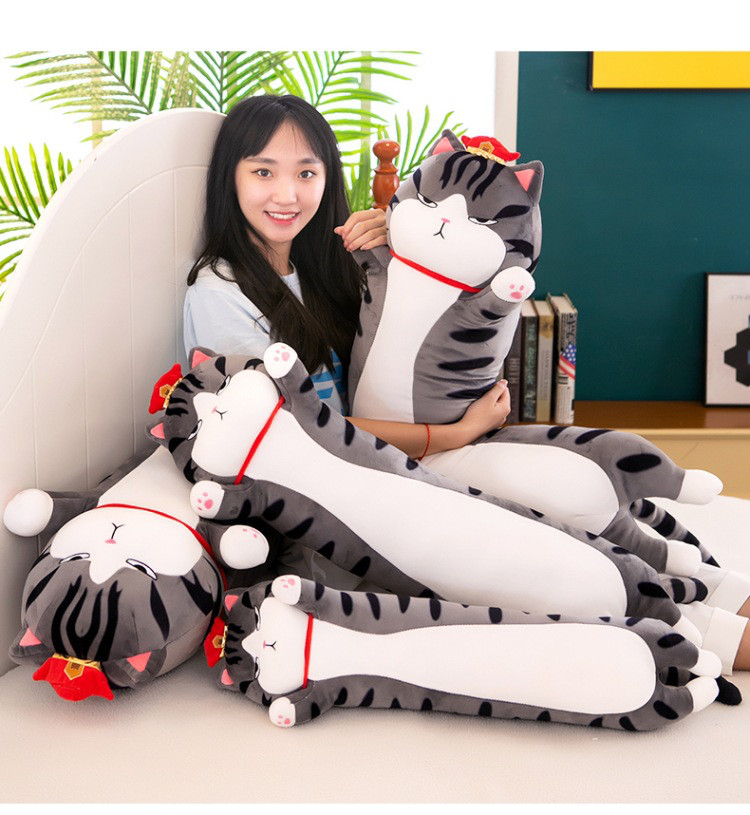 新款网红直播吾皇猫吾皇万岁猫抱枕猫咪玩偶睡觉长条毛绒玩具抱枕