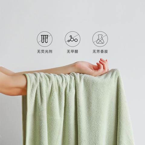 洁丽雅 浴巾家用吸水不易掉毛男女学生宿舍可穿裹珊瑚绒大浴巾 图片 7