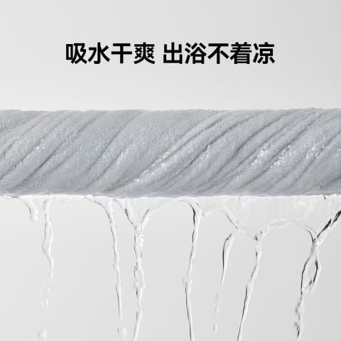 洁丽雅 100%精梳新疆棉浴巾洗澡家用男女柔软亲肤吸水加厚不易掉毛大毛巾 图片 5